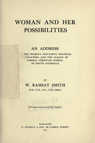 Cover for Woman and her possibilities
