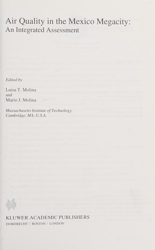 Cover for Air quality in the Mexico megacity