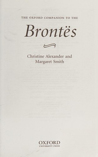 Cover for The Oxford companion to the Brontës