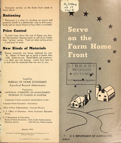Cover for Serve on the farm home front