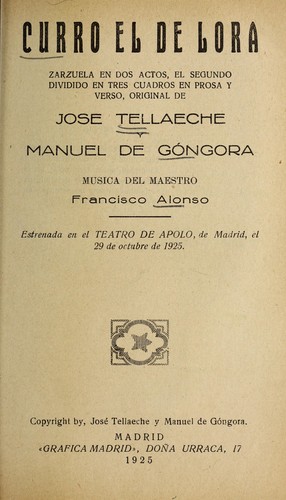 Cover for Curro el de Lora