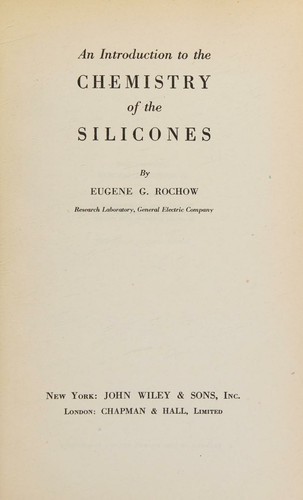 Cover for An Introduction to the Chemistry of the Silicones