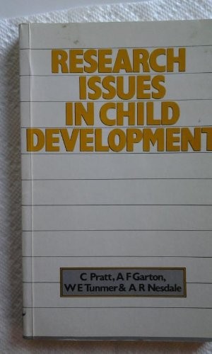 Cover for Research issues in child development
