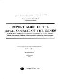 Cover for Report made in the Royal Council of the Indies