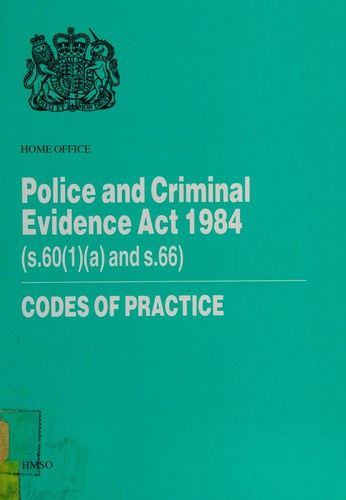 Cover for Police and Criminal Evidence Act 1984