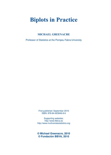 Cover for Biplots in practice