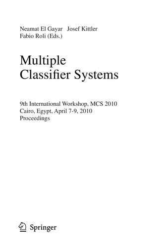 Cover for Multiple Classifier Systems