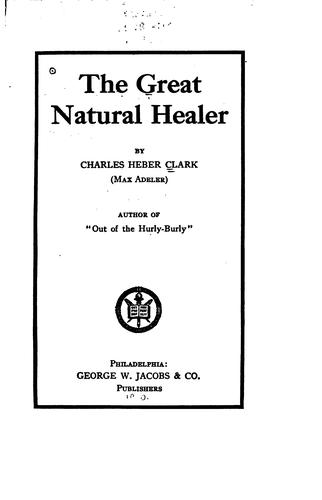 Cover for The great natural healer