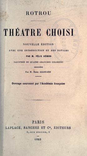 Cover for Théâtre choisi.