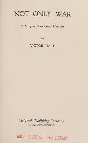 Cover for Not only war