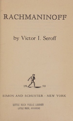 Cover for RACHMANINOFF, A BIOGRAPHY