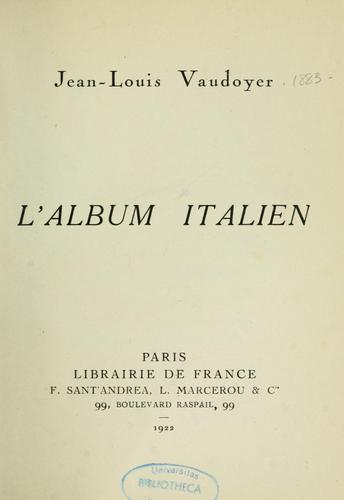 Cover for L'album italien
