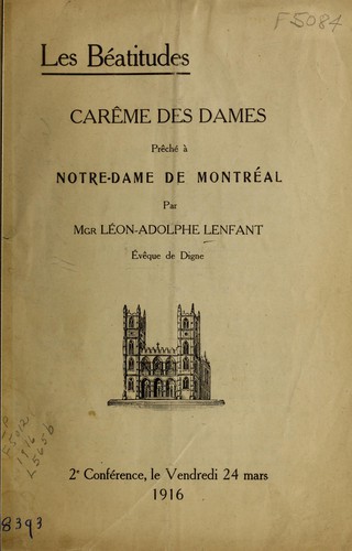 Cover for Les Béatitudes