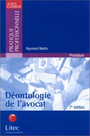 Cover for Déontologie de l'avocat