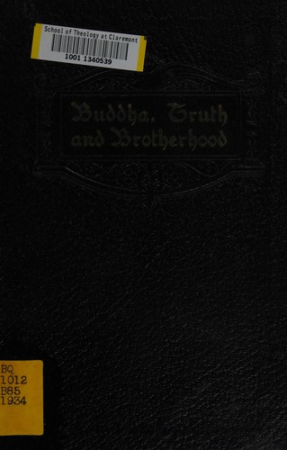 Cover for Buddha, truth, and brotherhood
