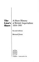 Cover for The lion's share