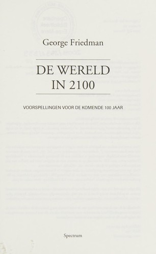 Cover for De wereld in 2100