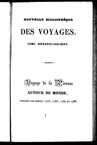 Cover for Voyage de La Pérouse autour du monde, pendant les années 1785, 1786, 1787 et 1788