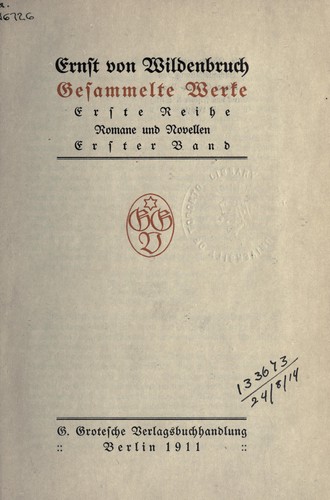Cover for Gesammelte Werke