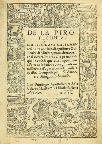 Cover for De la pirotechnia.
