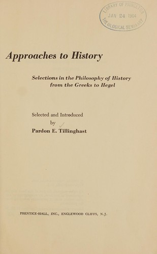 Cover for Approaches to history
