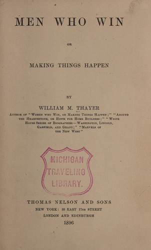 Cover for Men Who Win or Making Things Happen