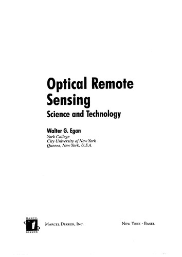 Cover for Optical Remote Sensing