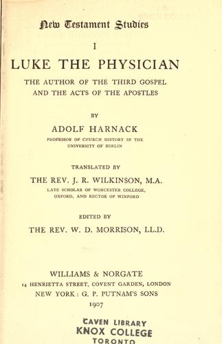 Cover for Luke the physician