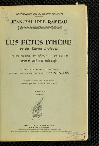 Cover for Les fêtes d'Hébé