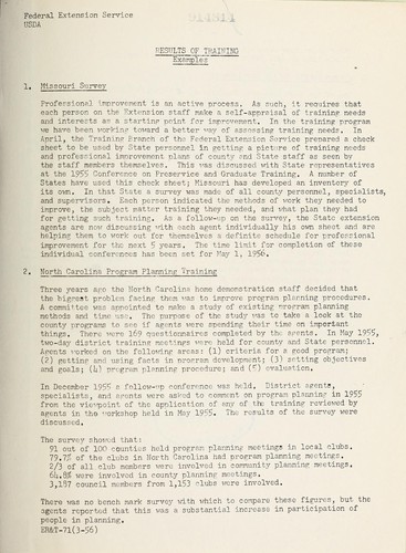 Cover for Results of training; examples