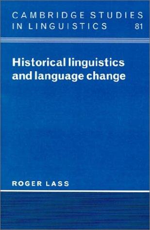 Cover for Historical linguistics and language change