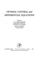 Cover for Optimal Control and Differential Equations