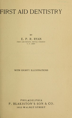 Cover for First aid dentistry