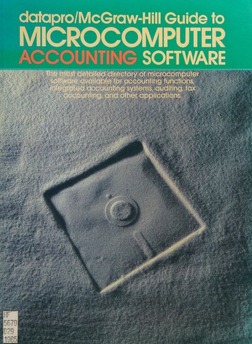 Cover for Datapro/McGraw-Hill guide to microcomputer accounting software.