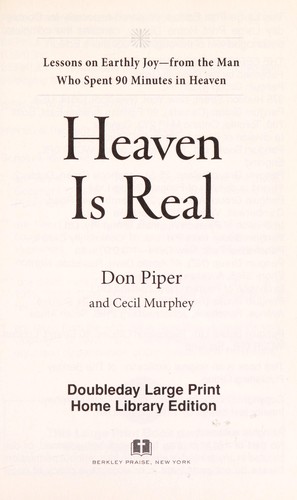 Cover for Heaven is real