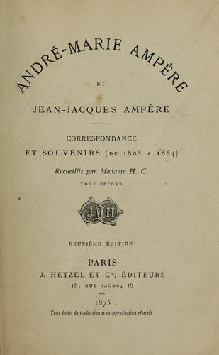 Cover for Correspondance et souvenirs (de 1805 a 1864)