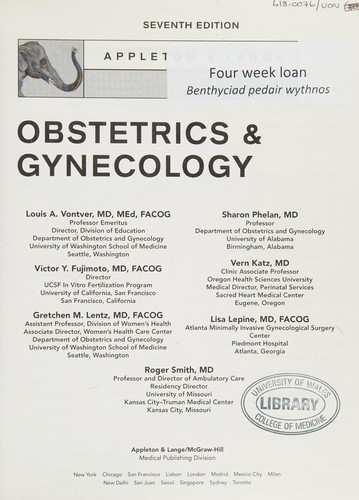 Cover for Appleton & Lange review obstetrics & gynecology.