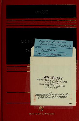 Cover for Modern American remedies