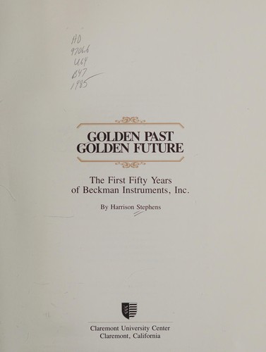 Cover for Golden past, golden future