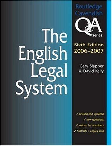 Cover for English Legal System Q&A 2006-2007 6/e (Routledge Cavendish Q & a)
