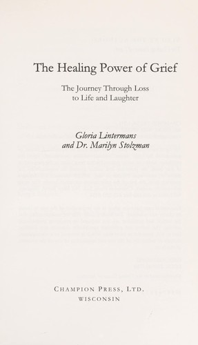 Cover for The healing power of grief