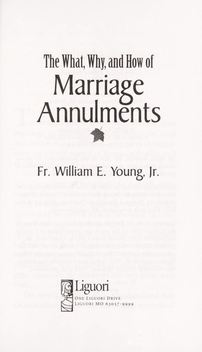 Cover for The what, why, and how of marriage annulments