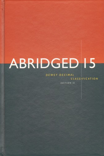 Cover for Abridged Dewey decimal classification and relative index