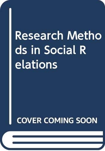Cover for Research methods in social relations