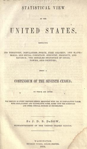 Cover for Statistical view of the United States