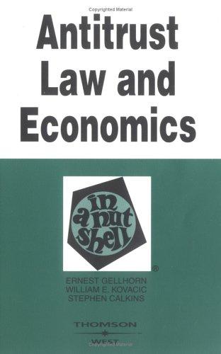 Cover for Antitrust law and economics in a nutshell
