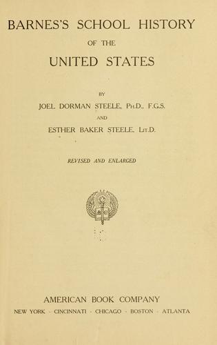 Cover for Barnes's school history of the United States