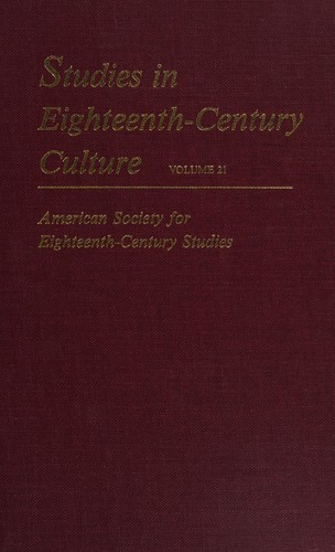 Cover for Studies in Eighteenth Century Culture (Studies in Eighteenth-Century Culture)
