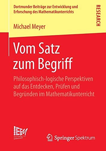 Cover for Vom Satz zum Begriff