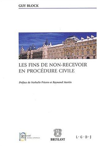 Cover for Les fins de non-recevoir en procédure civile
